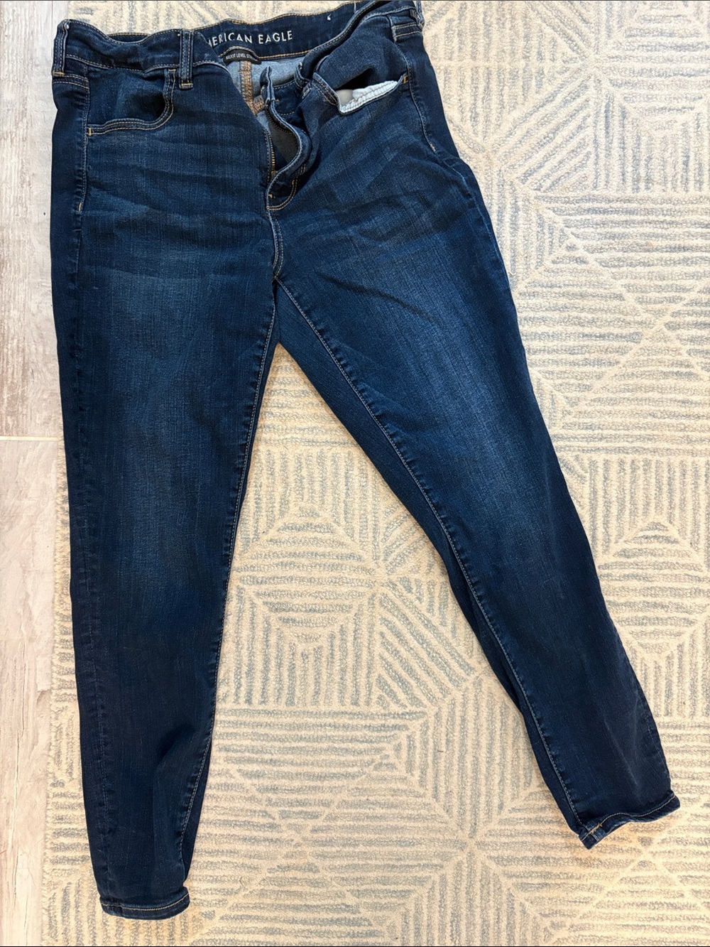 American Eagle Dark Denim Next Level Stretch Skinny Jeans
